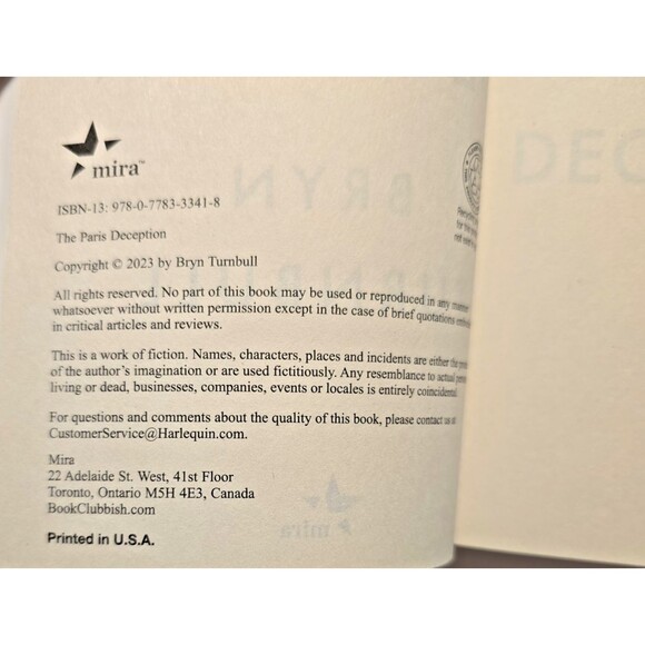 The Paris Deception: A Novel - Paperback By Turnbull, Bryn - GOOD - Picture 3 of 9